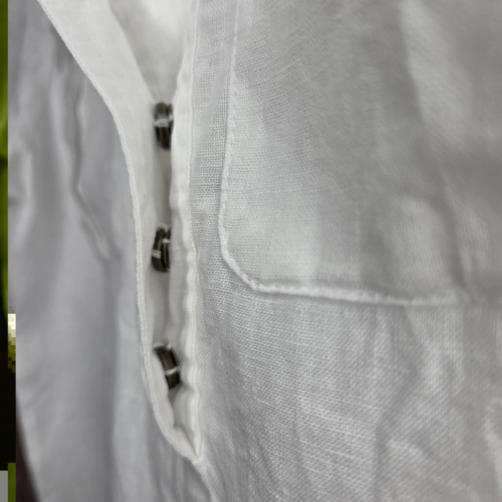 Sundance White V-Neck Short Sleeve Blouse - Picture 8 of 12